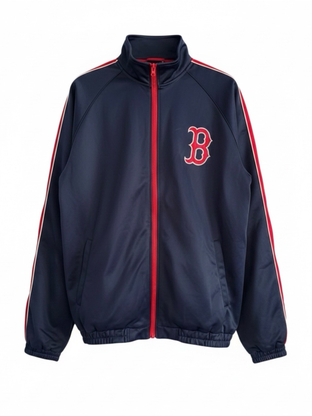 Vintage Boston Red Sox Navy Blue Track Bomber Track Jacket Men’s Large